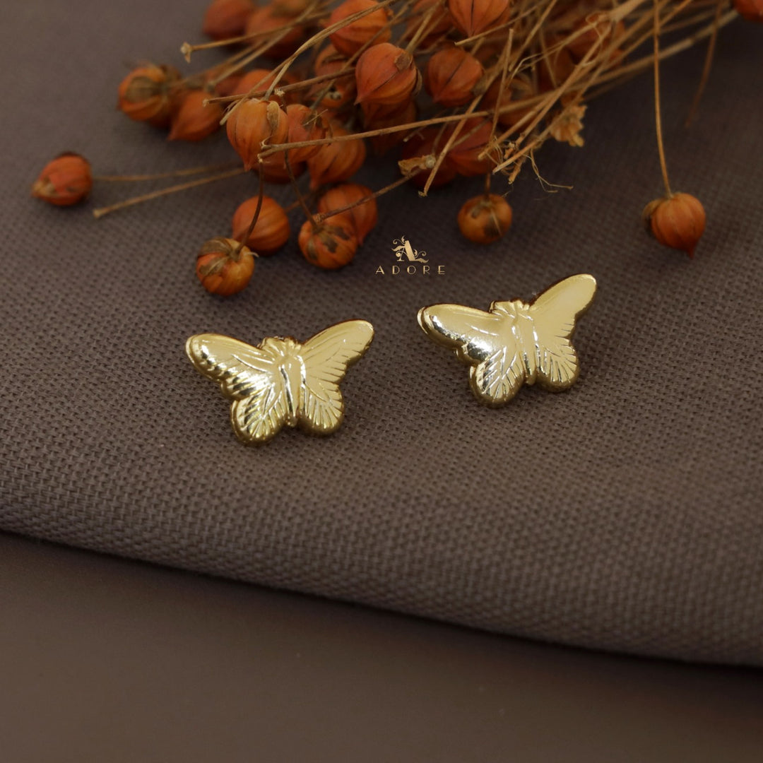 Golden Butterfly Stud