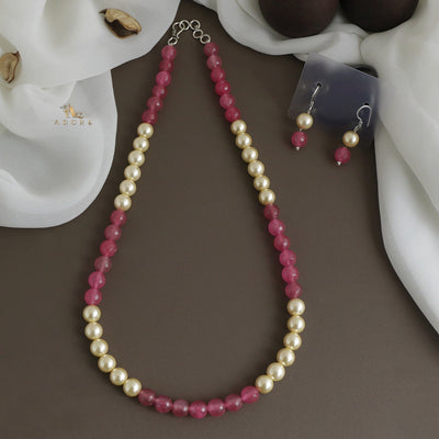 Orbia Pearl Single Layer Neckpiece With Earring