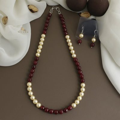 Orbia Pearl Single Layer Neckpiece With Earring