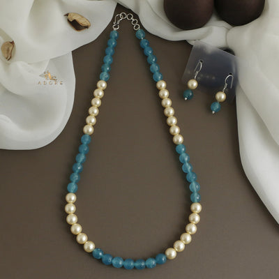 Orbia Pearl Single Layer Neckpiece With Earring