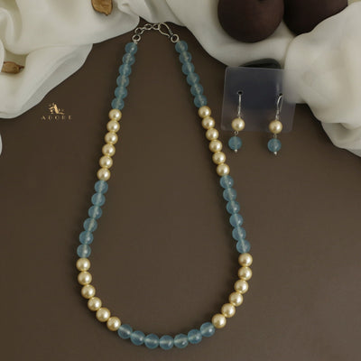 Orbia Pearl Single Layer Neckpiece With Earring