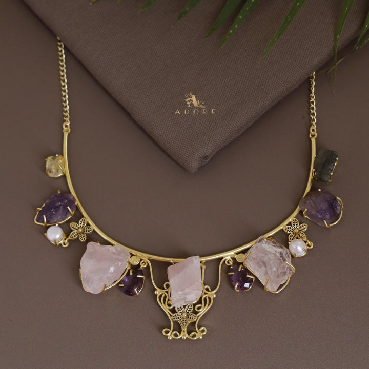 Vidur Raw Stone Pearl Neckpiece