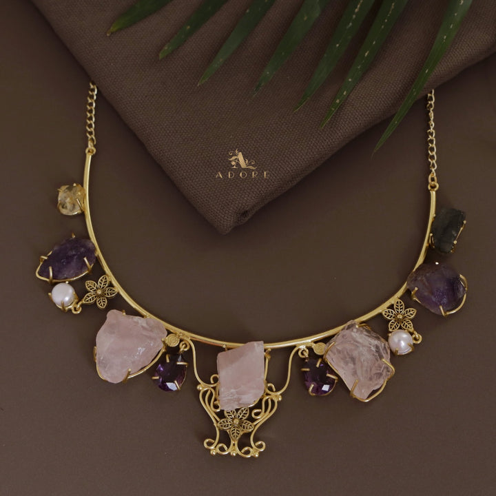Vidur Raw Stone Pearl Neckpiece