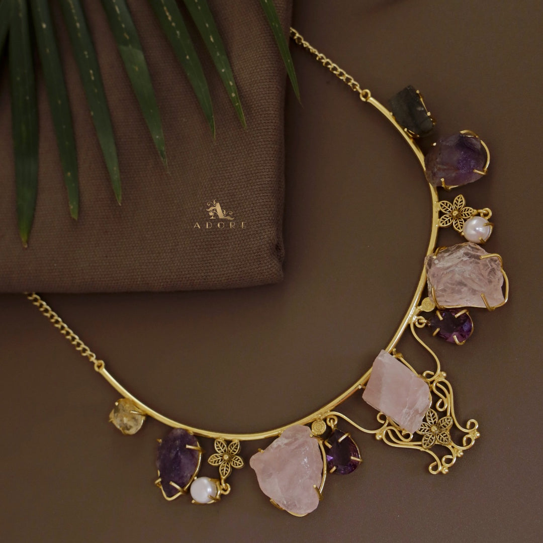 Vidur Raw Stone Pearl Neckpiece