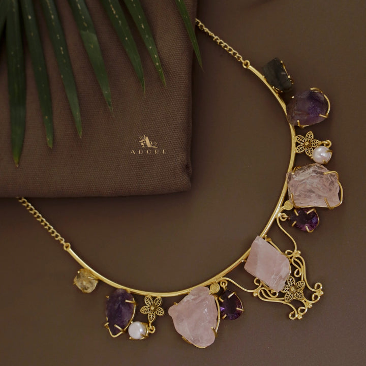 Vidur Raw Stone Pearl Neckpiece