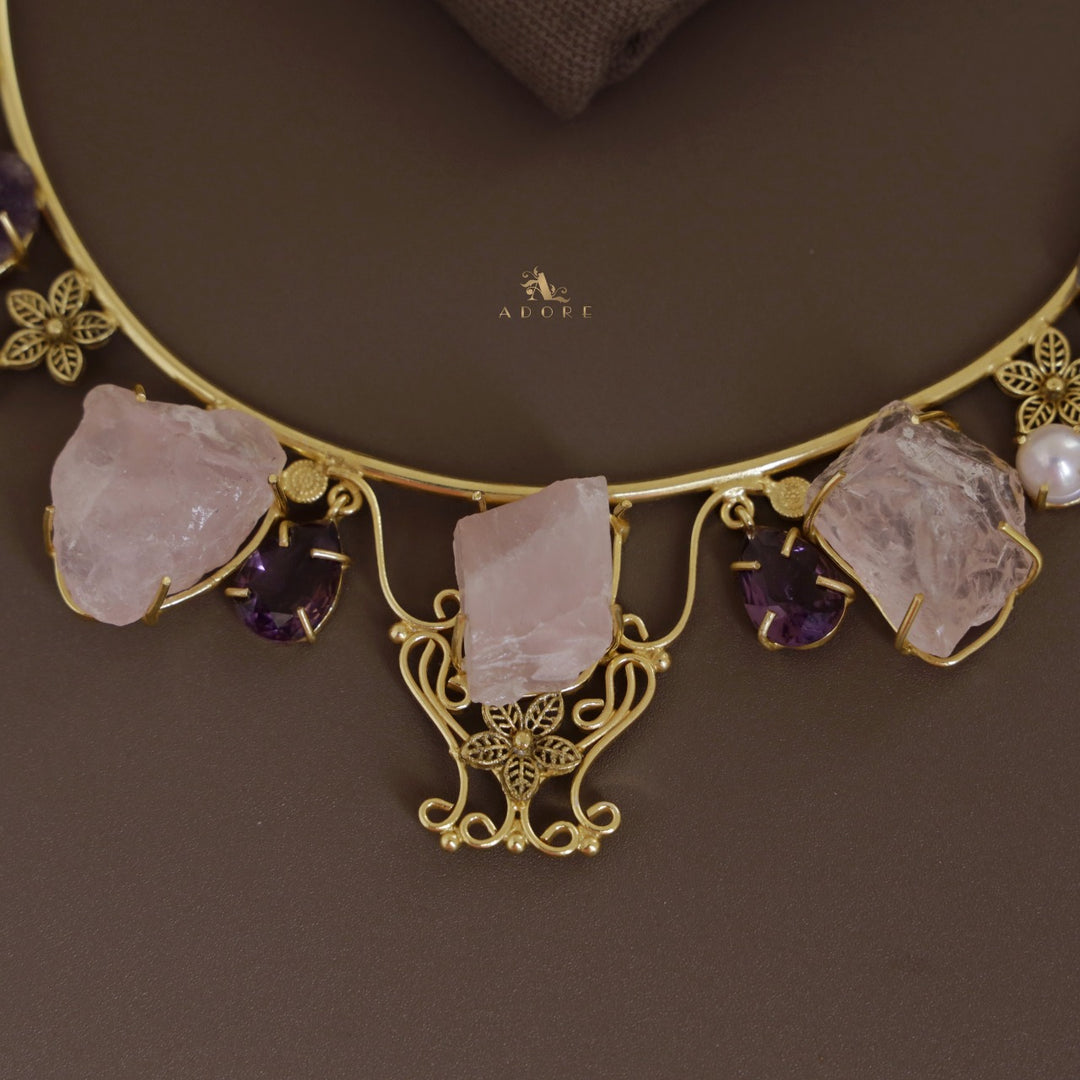 Vidur Raw Stone Pearl Neckpiece