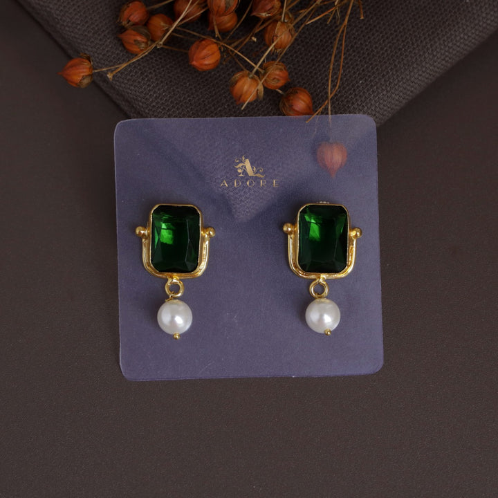 Purvika Glossy Rectangle Earring