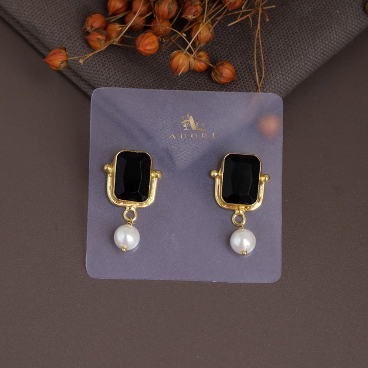 Purvika Glossy Rectangle Earring