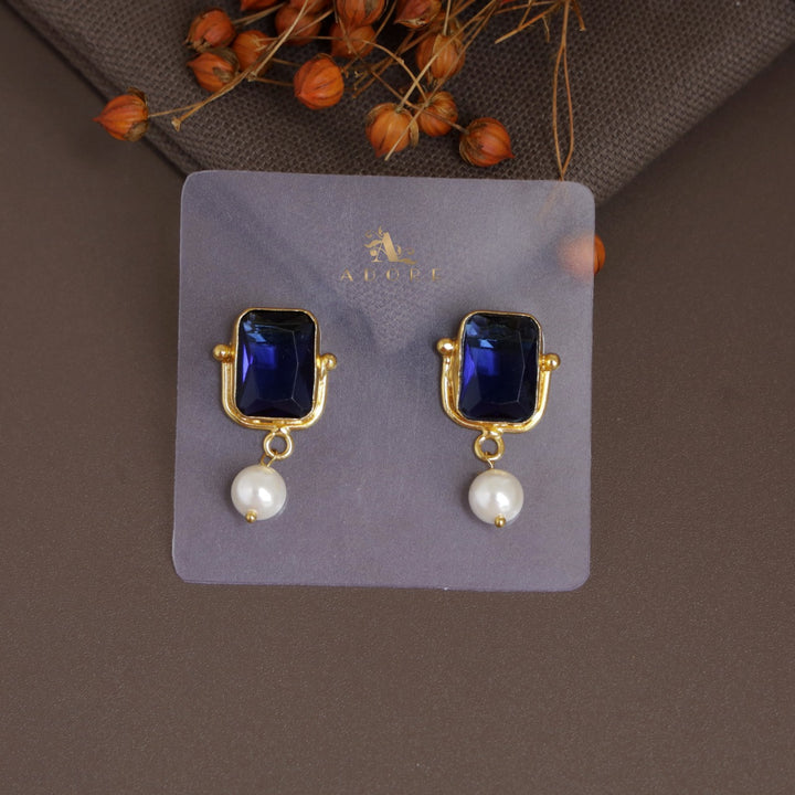 Purvika Glossy Rectangle Earring