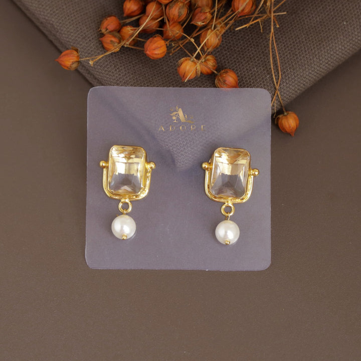 Purvika Glossy Rectangle Earring