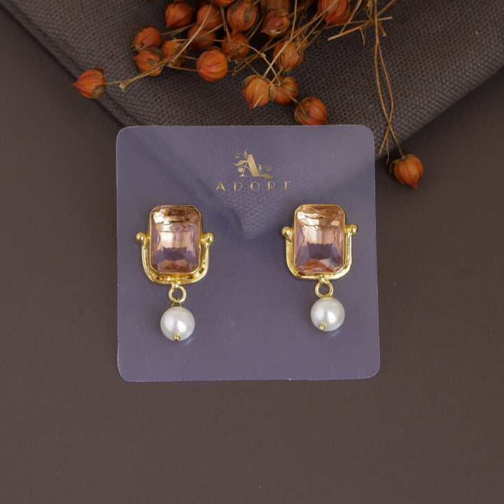 Purvika Glossy Rectangle Earring