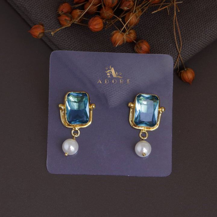 Purvika Glossy Rectangle Earring