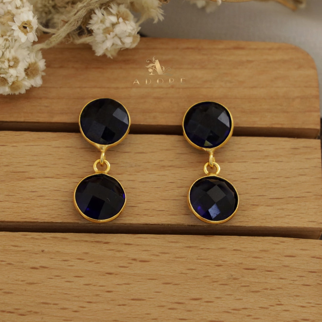 Dual Round Riverna Glossy Earring