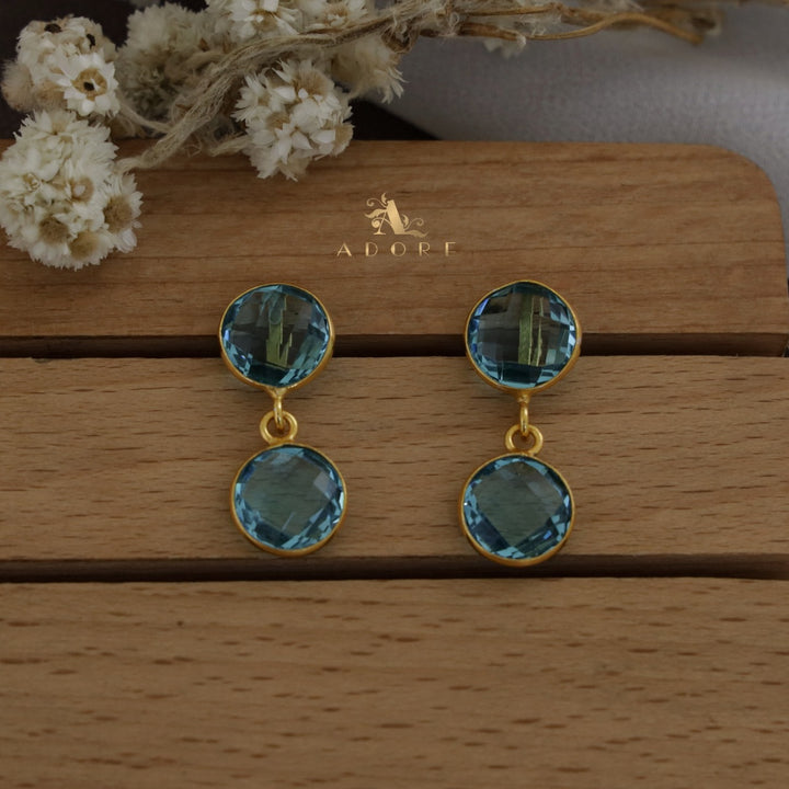 Dual Round Riverna Glossy Earring