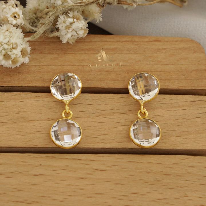 Dual Round Riverna Glossy Earring