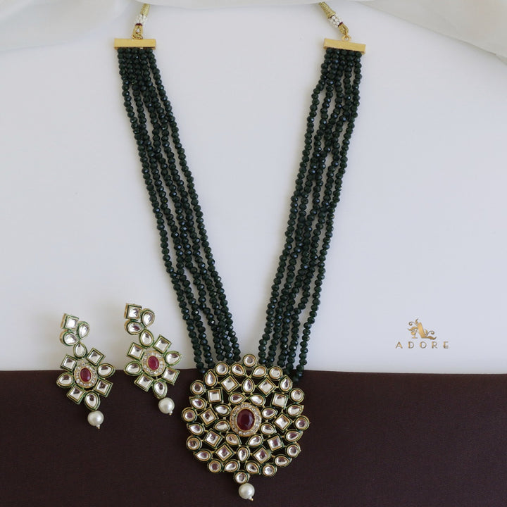 Rigveya Kundan Neckpiece With Earring