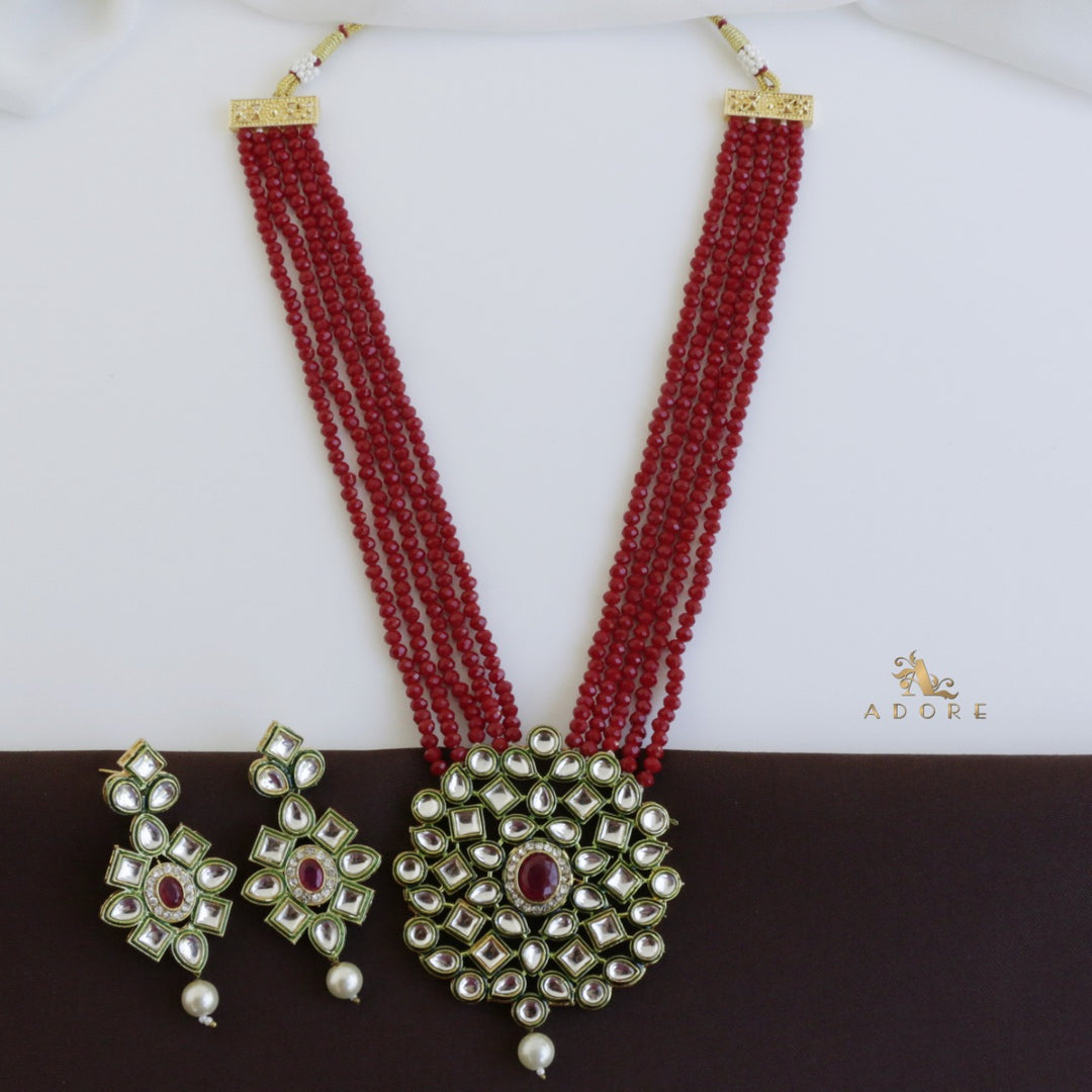 Rigveya Kundan Neckpiece With Earring