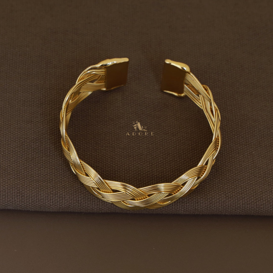 Spiral Handmade Golden Bangle