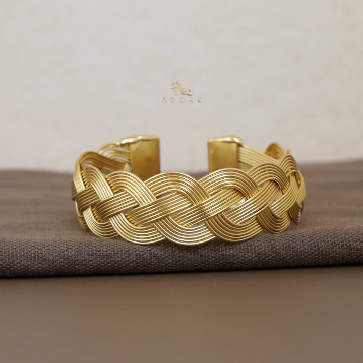 Spiral Handmade Golden Bangle