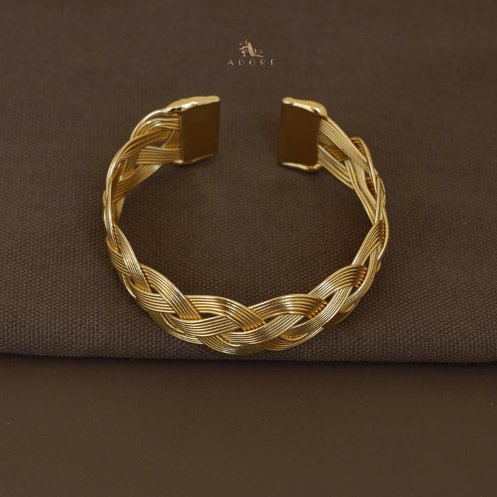 Spiral Handmade Golden Bangle