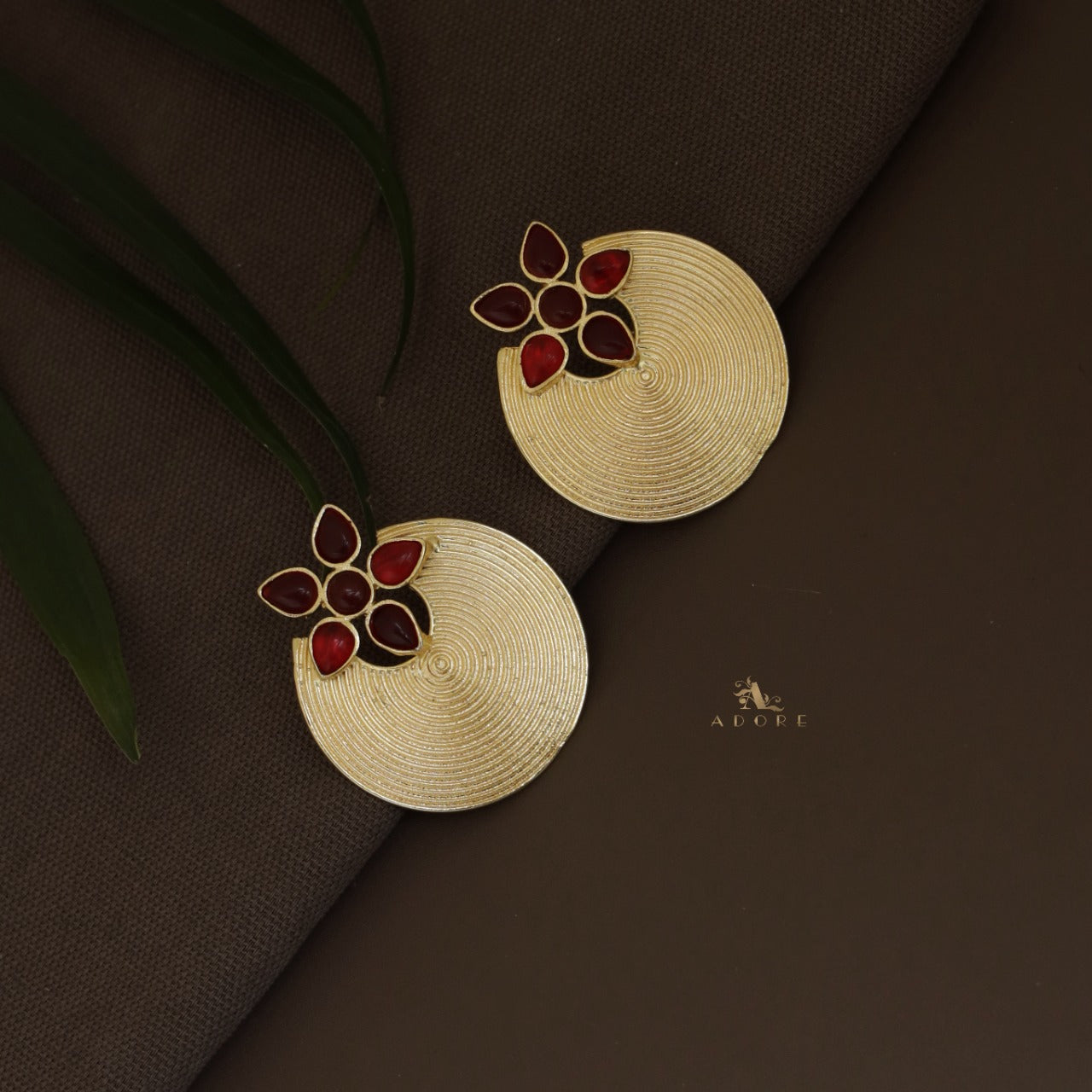Anya Golden Hoop Floral Earring