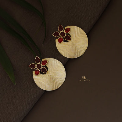 Anya Golden Hoop Floral Earring