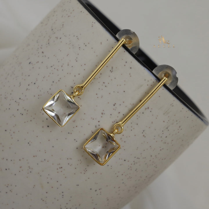 Trevin Stem And Square Glossy Earring
