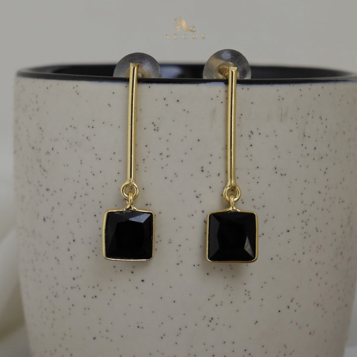 Trevin Stem And Square Glossy Earring