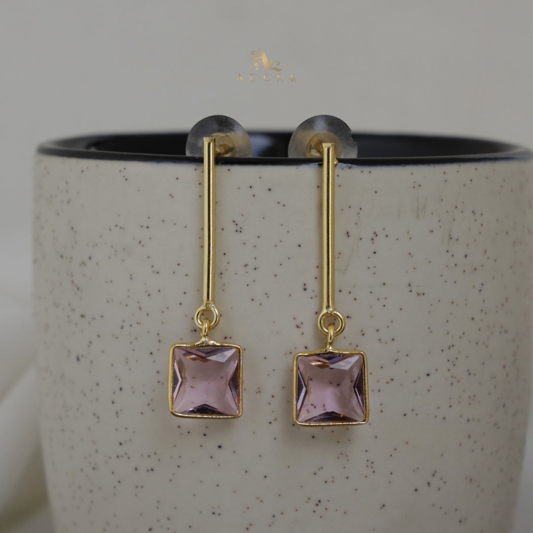 Trevin Stem And Square Glossy Earring