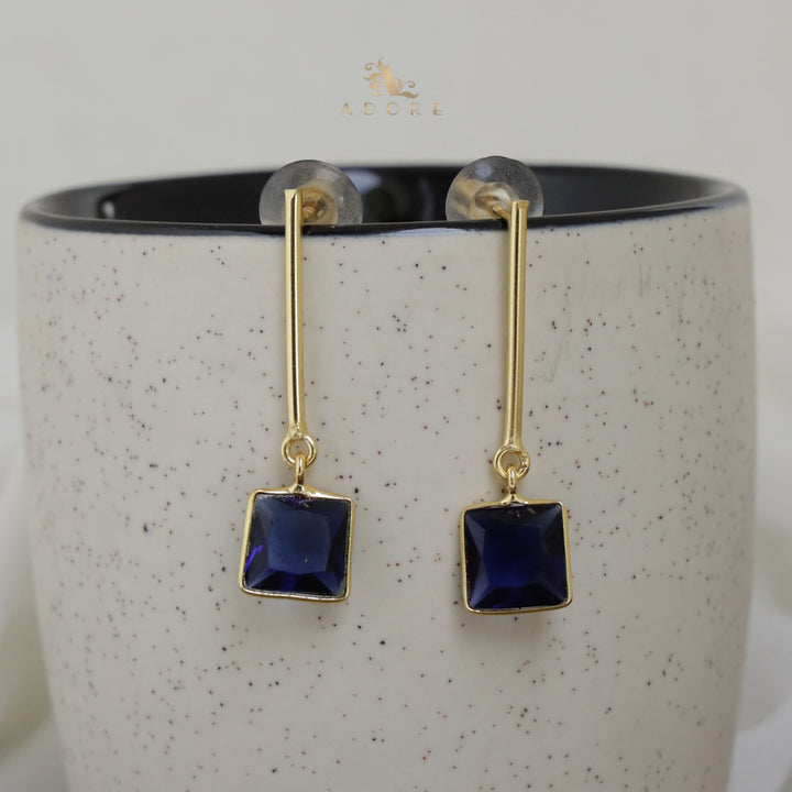 Trevin Stem And Square Glossy Earring