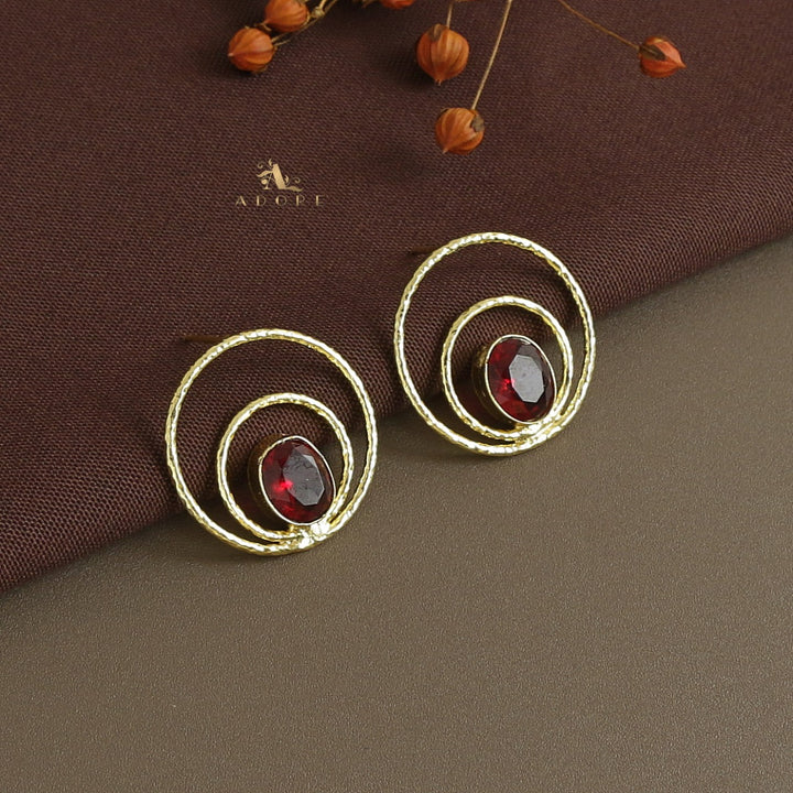 Brynna Textured Circle Glossy  Earring