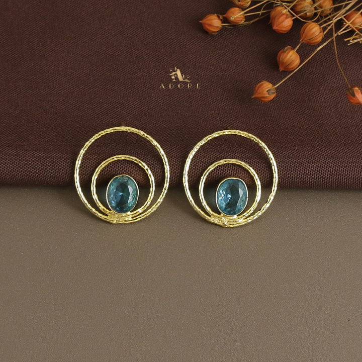 Brynna Textured Circle Glossy  Earring