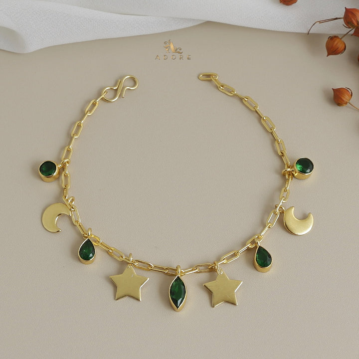 Herah Golden Moon & Star Bracelet