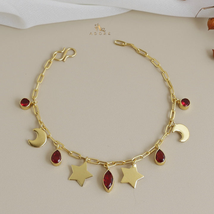 Herah Golden Moon & Star Bracelet