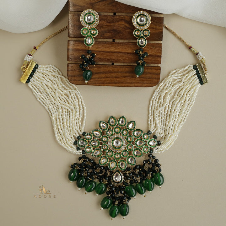 Dhamayika Kundan Choker With Earring