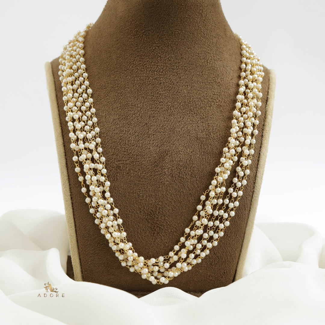 Carly Pearl 8 Layer Neckpiece