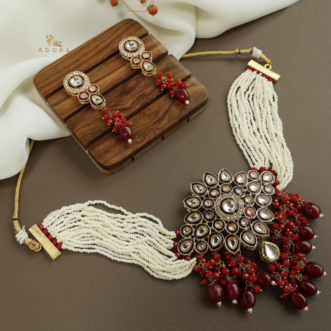 Dhamayika Kundan Choker With Earring