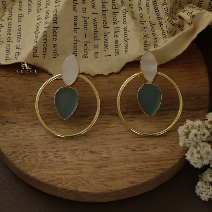 Polvia Golden Circle MOP Earring