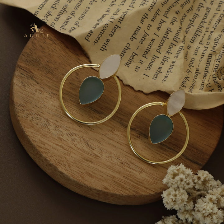 Polvia Golden Circle MOP Earring