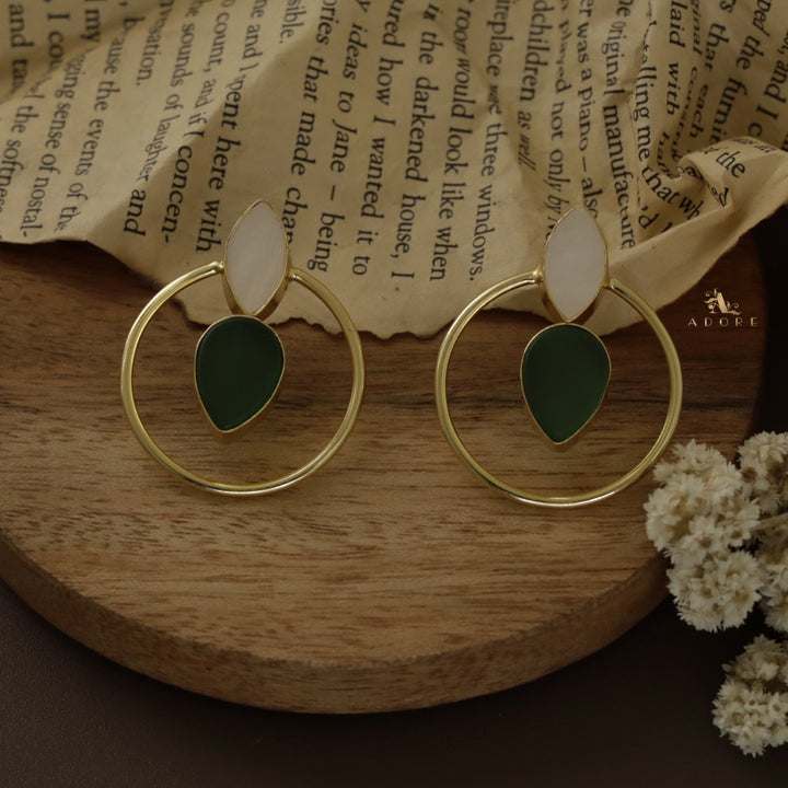 Polvia Golden Circle MOP Earring