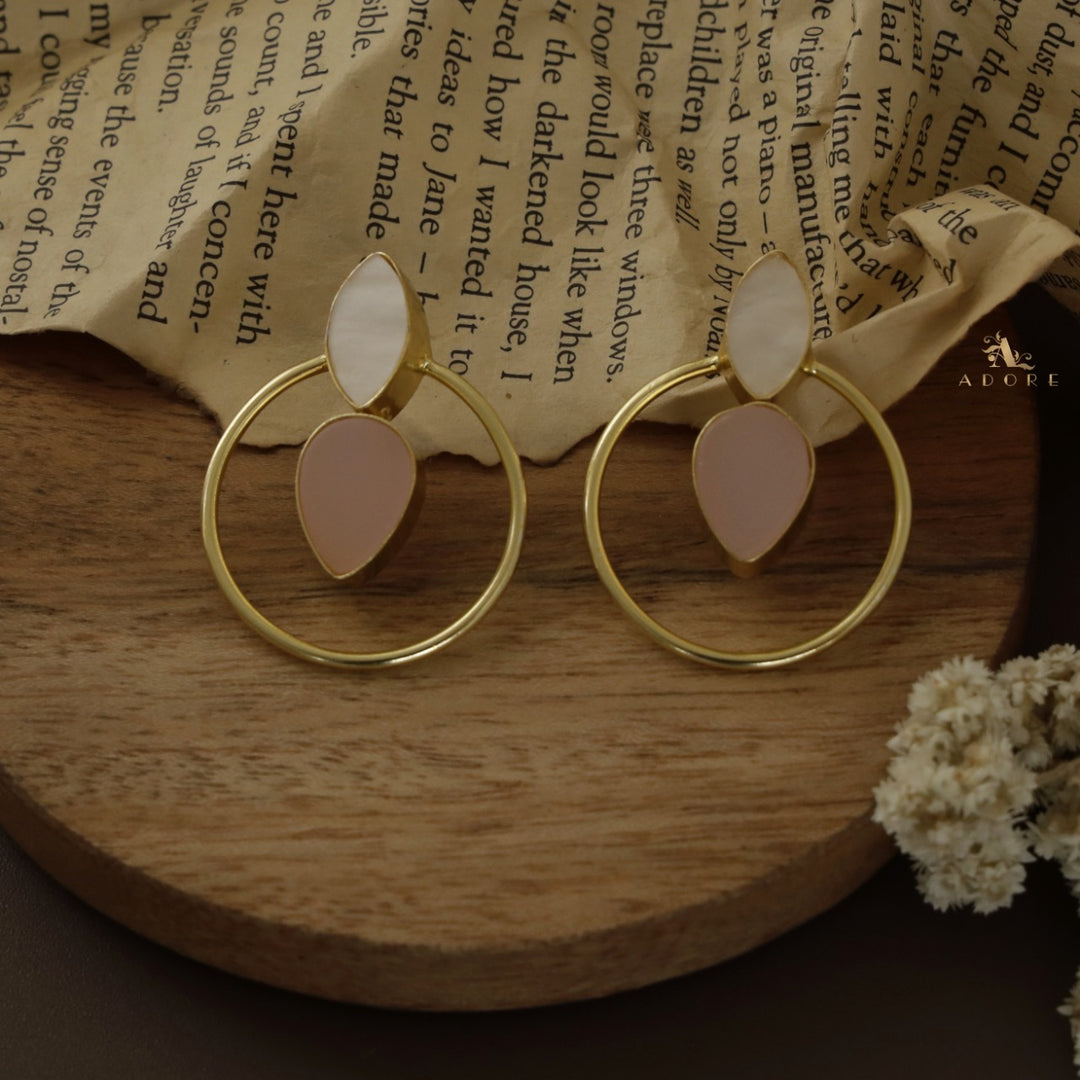 Polvia Golden Circle MOP Earring