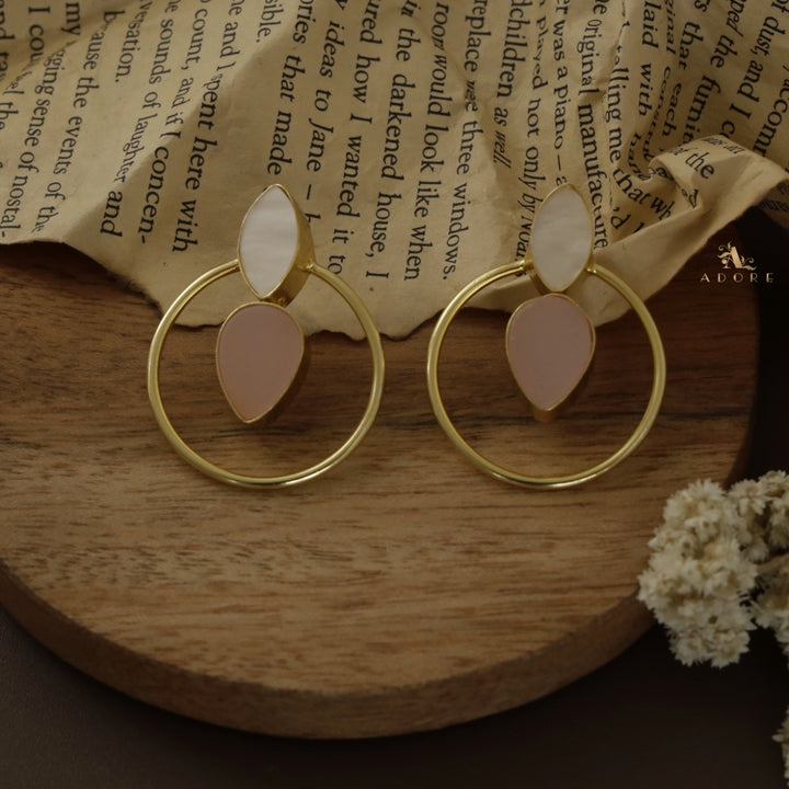 Polvia Golden Circle MOP Earring