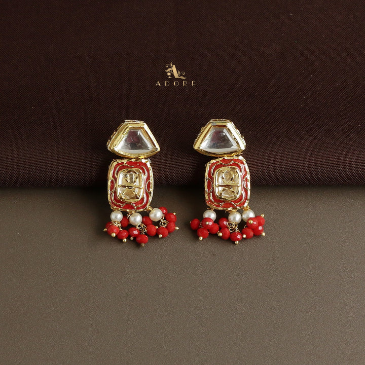 Vyusti Polki Kundan Neckpiece With Earring