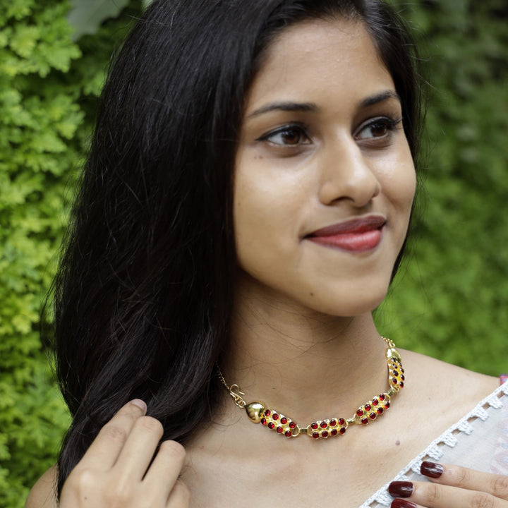 Carmel Choker With Earring