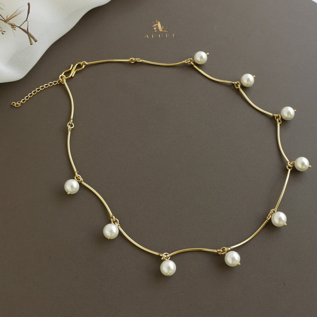 Leyah Golden Pearl Neckpiece