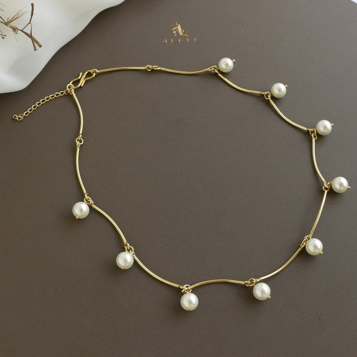 Leyah Golden Pearl Neckpiece