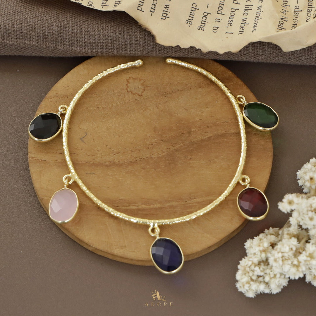 Multicolour Maelyn Textured Glossy Bangle