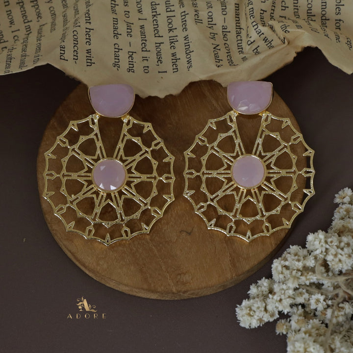 Golden Rangoli Glossy Earring