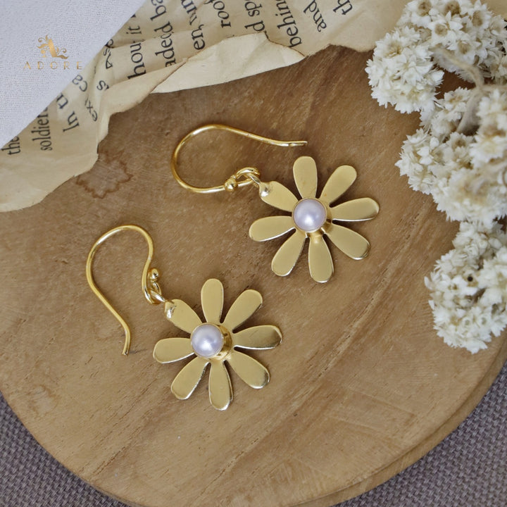 Midhila Flower Pearl Drop