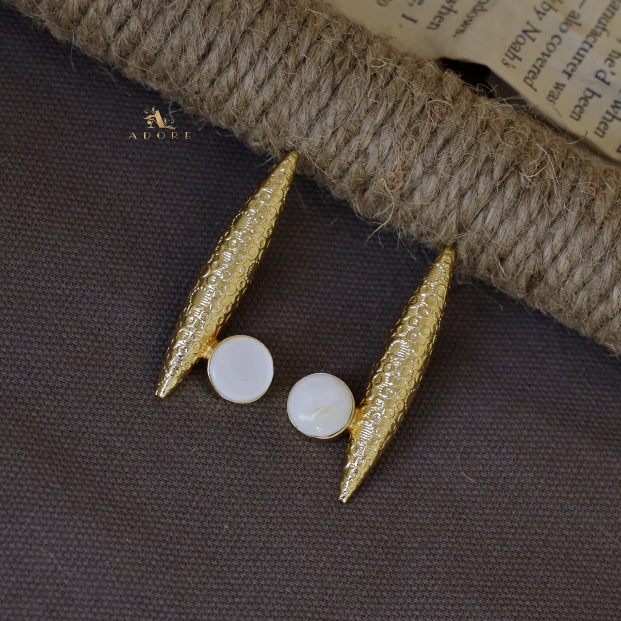 Bubble Bar White Earring